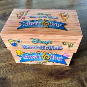 Vintage Disney Winnie the Pooh Music Box Set with 5 Storybooks